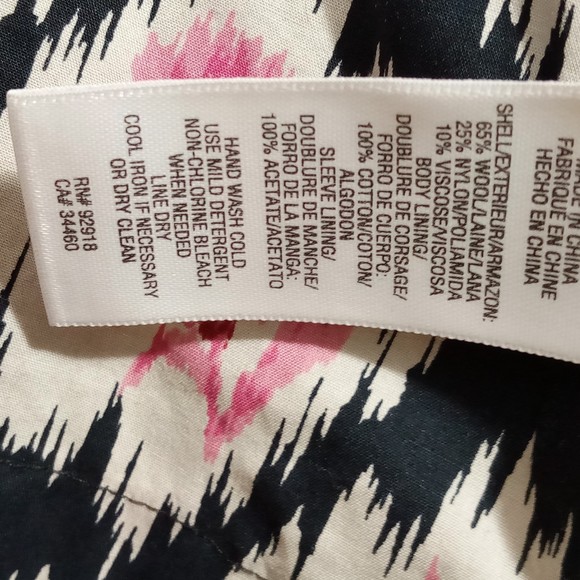 Juicy Couture Black Woman's Wool Blend Black Coat in size P - Picture 4 of 8